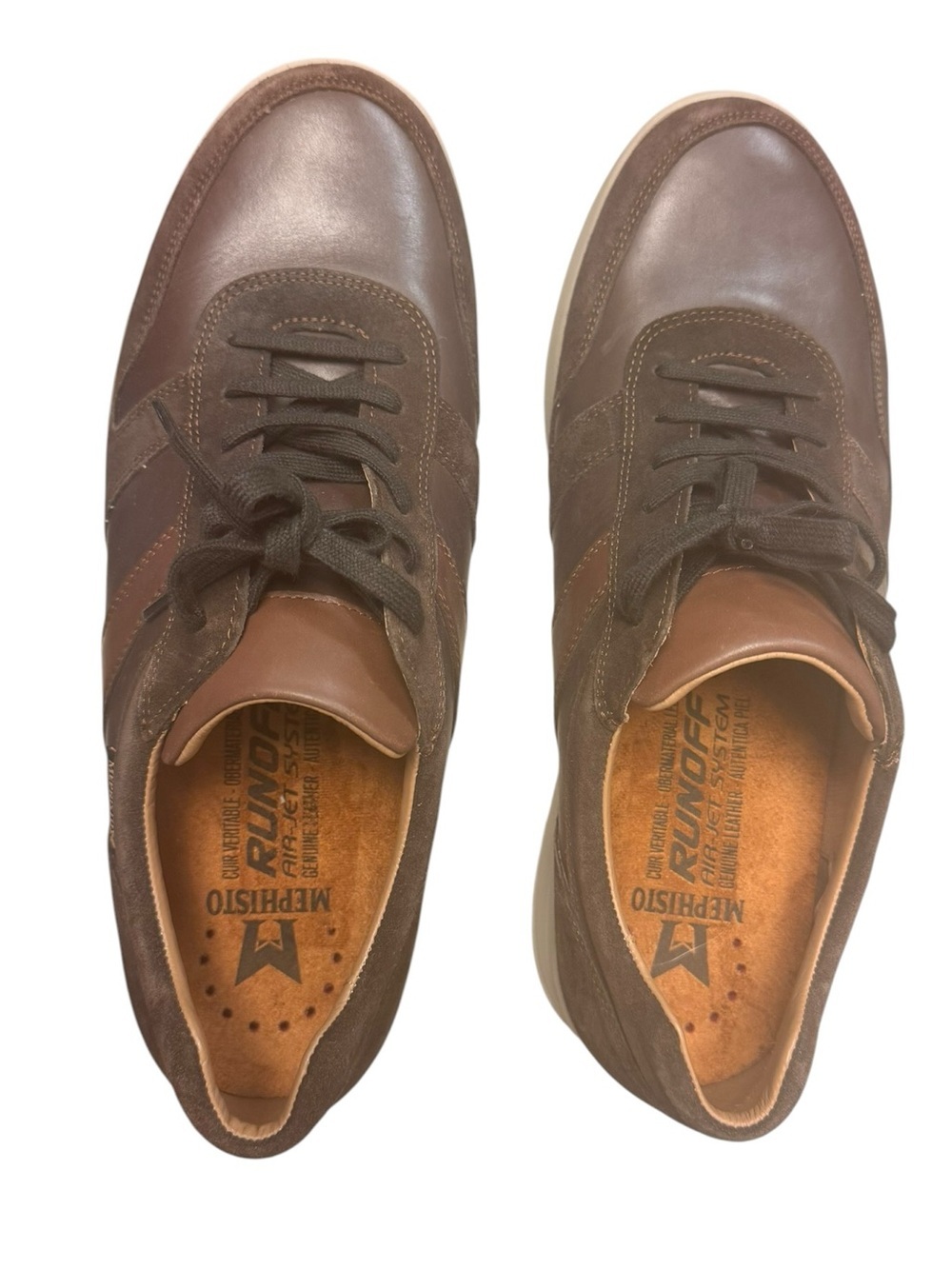 Mephisto Vito Men's Dark Brown and Tan Sneakers Sz 12 Leather and suede - Picture 3 of 15